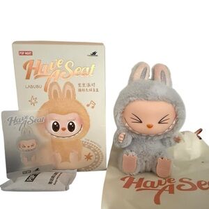 POP MART The Monsters Have a Seat Labubu /Keychain “HEHE” Opened Box  NWOT